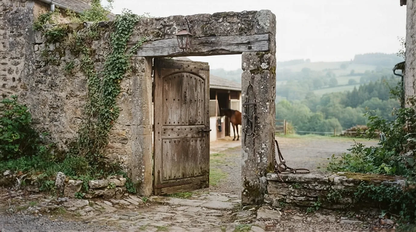 Entrée du Les Écuries de la Tuilière, centre équestre à Saint-Jouvent