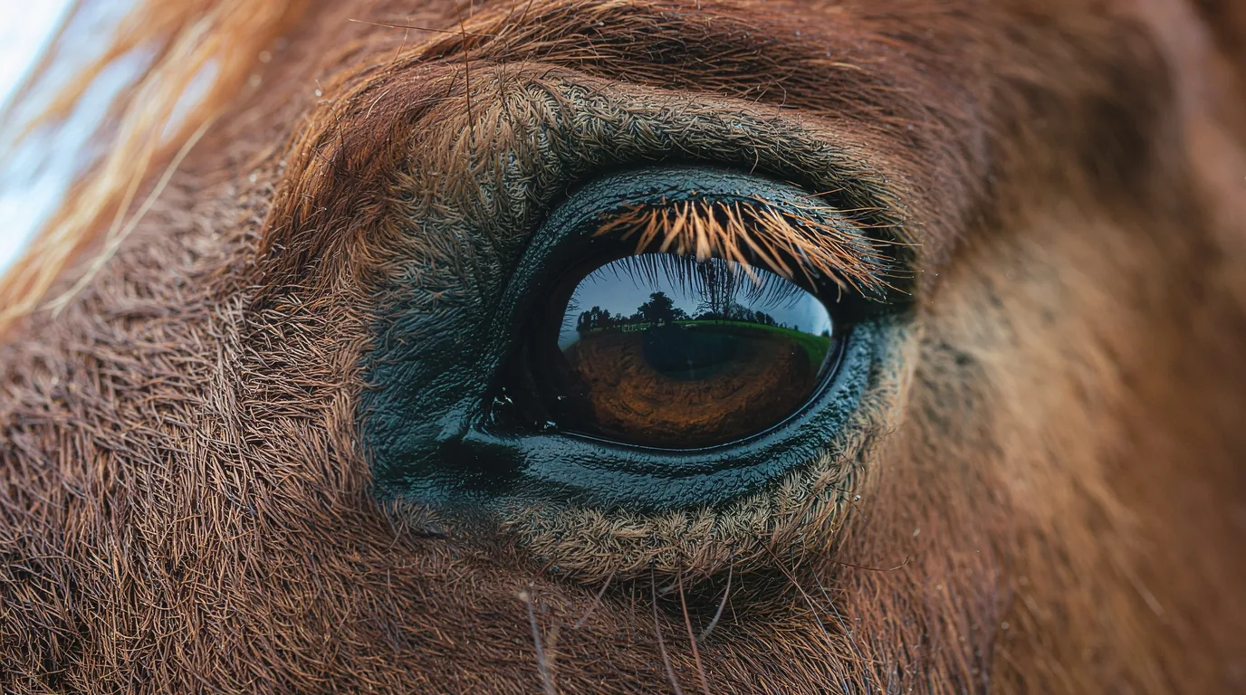 Un regard de cheval au Les Écuries de la Tuilière, Saint-Jouvent